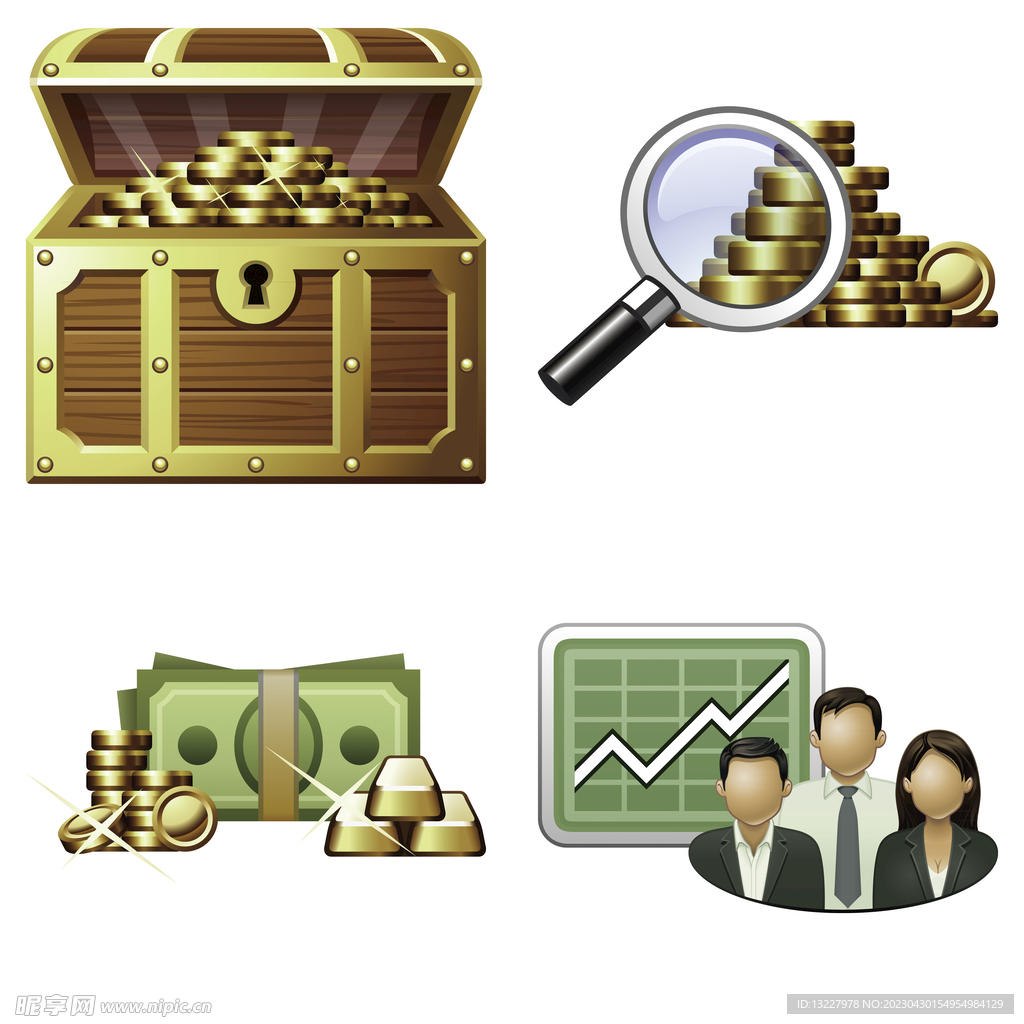 金融金币钱财素材