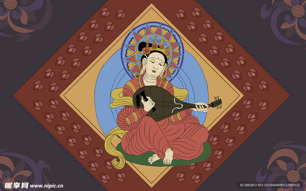 莫高窟敦煌藻井图案图片