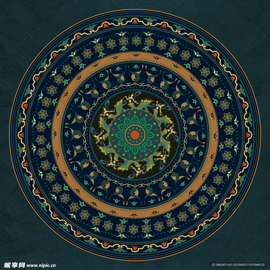 莫高窟敦煌藻井图案图片