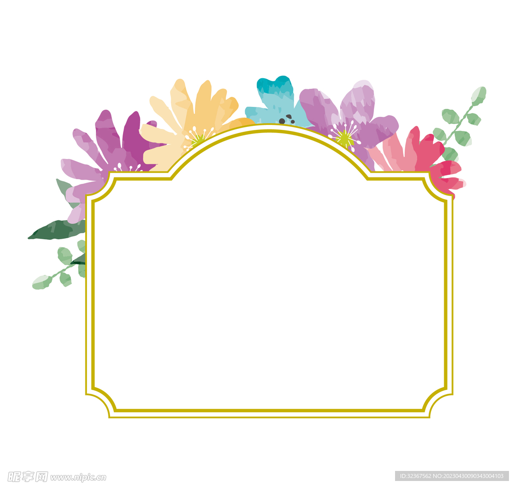 花装饰边框