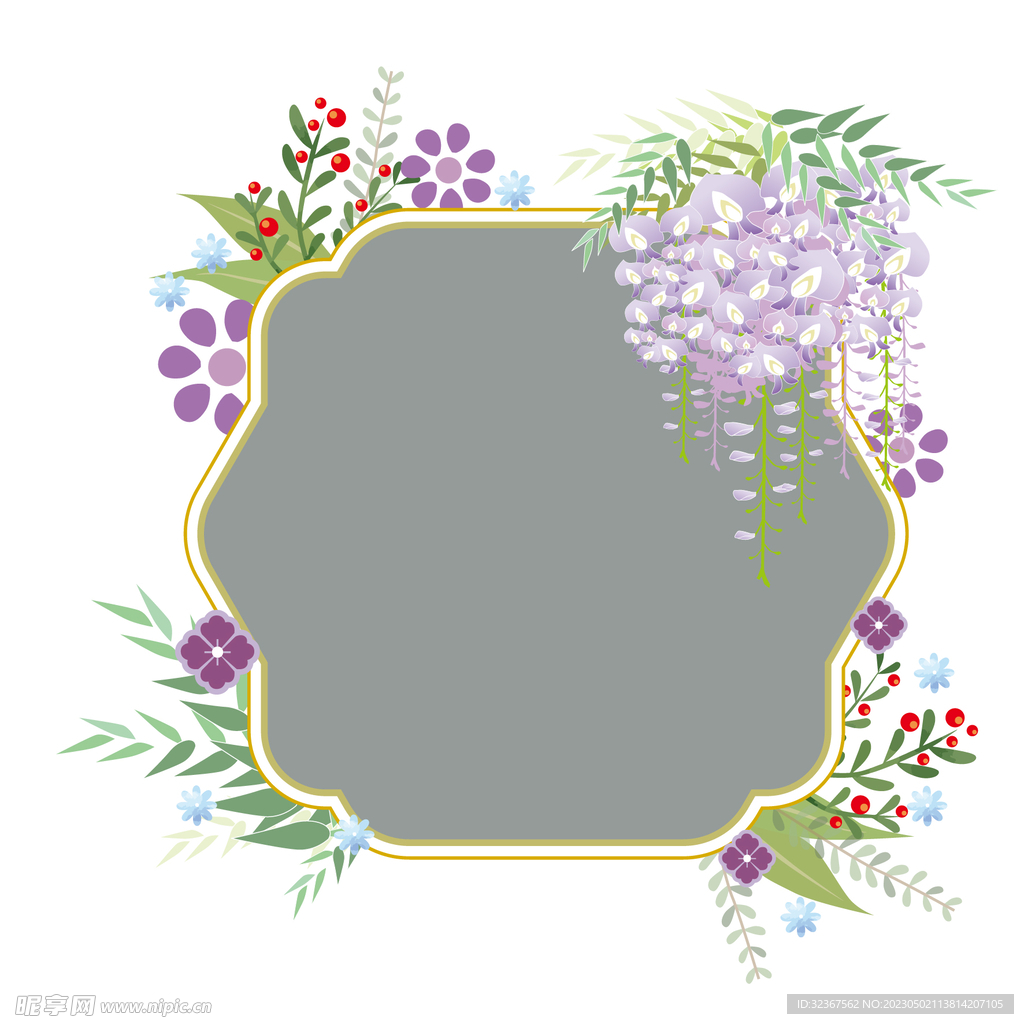 花装饰边框 