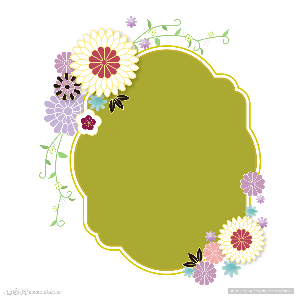花装饰边框