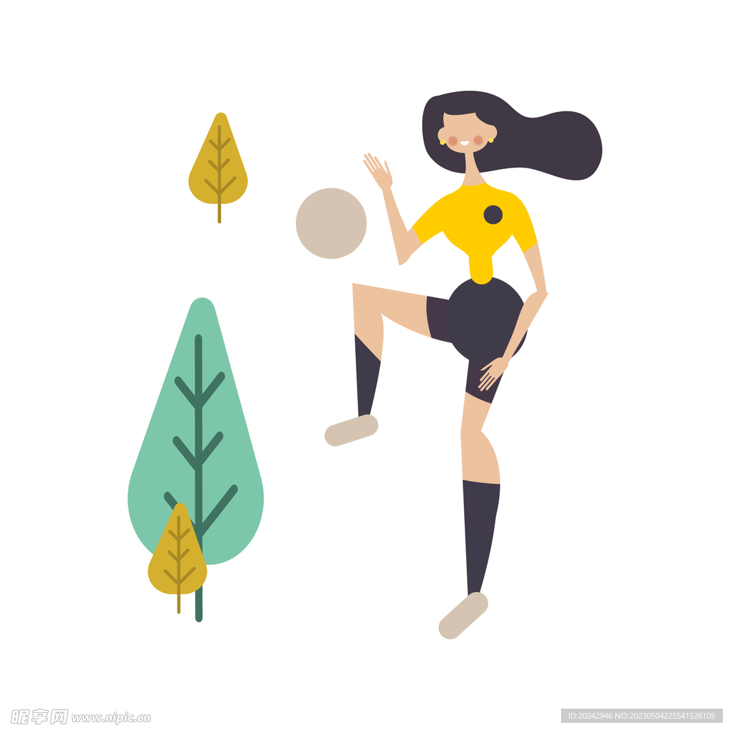  高抬腿的女生