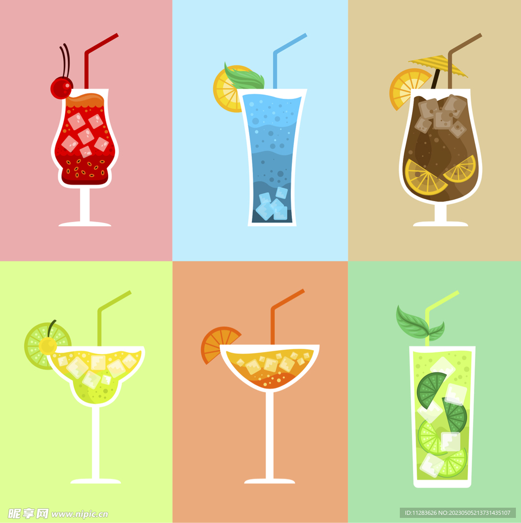 鸡尾酒插画