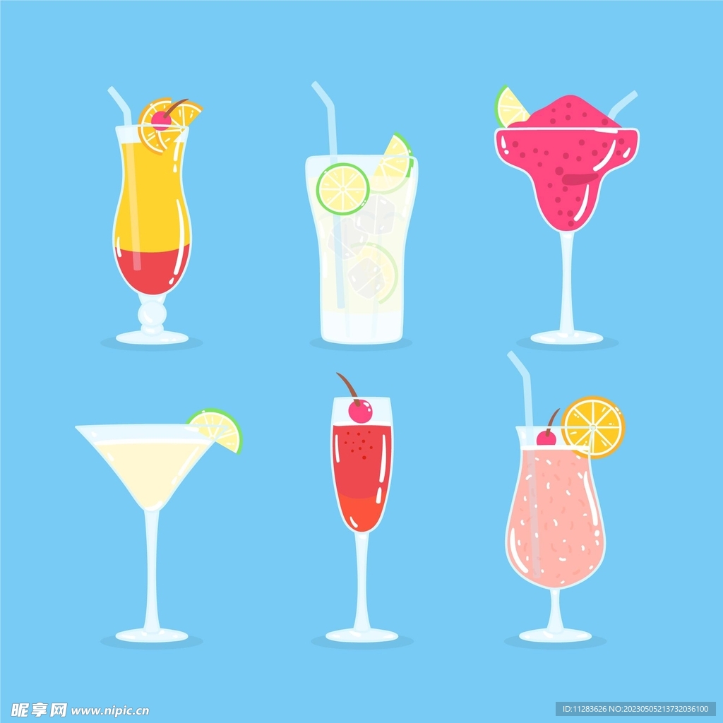 鸡尾酒插画