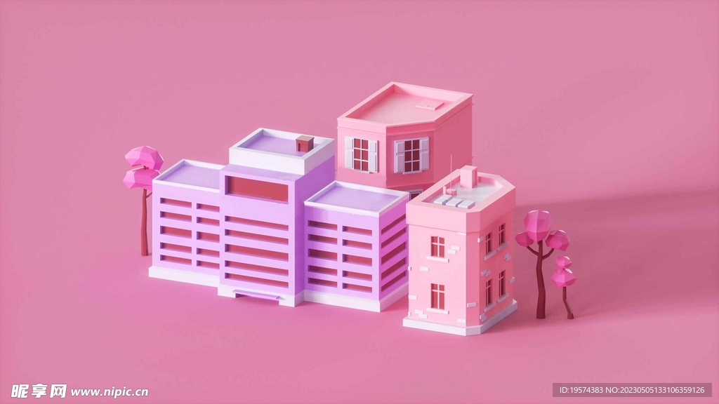 C4D模型房子