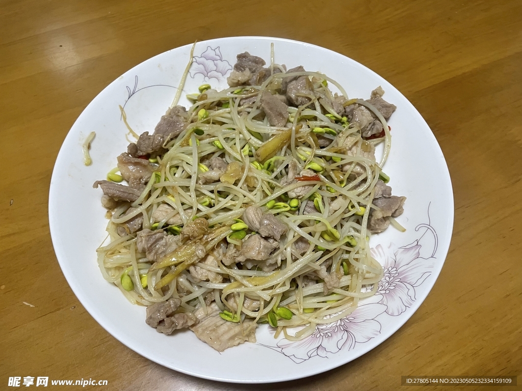 瘦肉炒豆芽