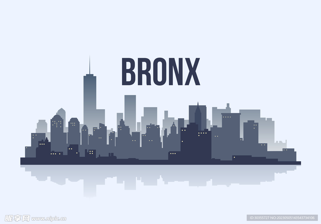 城市剪影矢量图