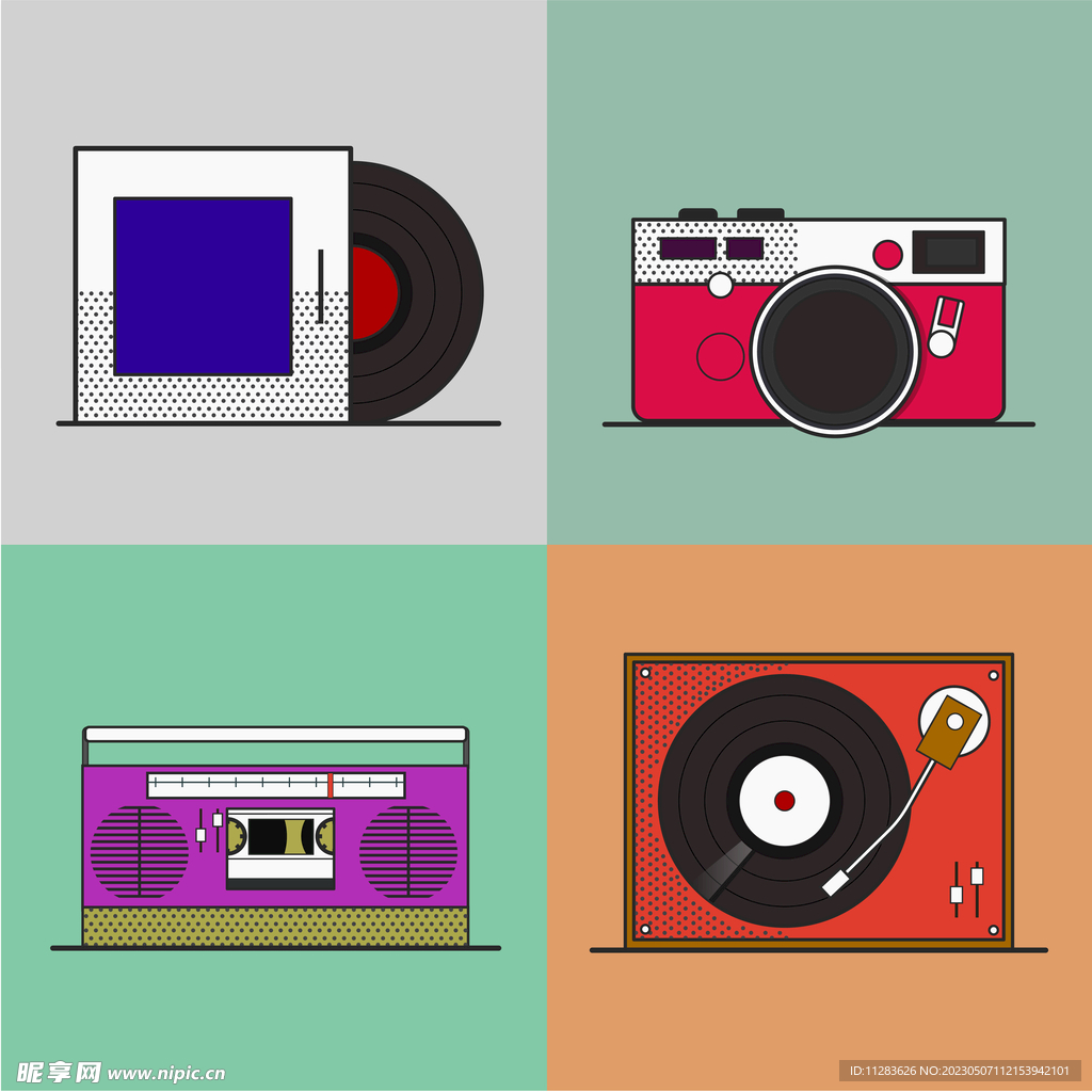 音乐元素插画