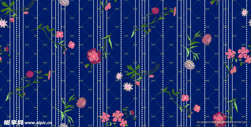 条纹花朵