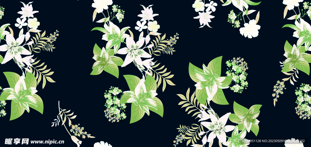 渐变花 水彩花 彩块花