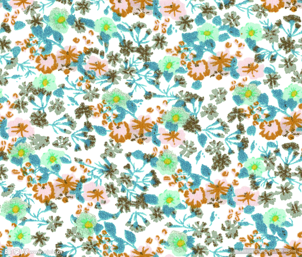 泥点 网点花 水彩花