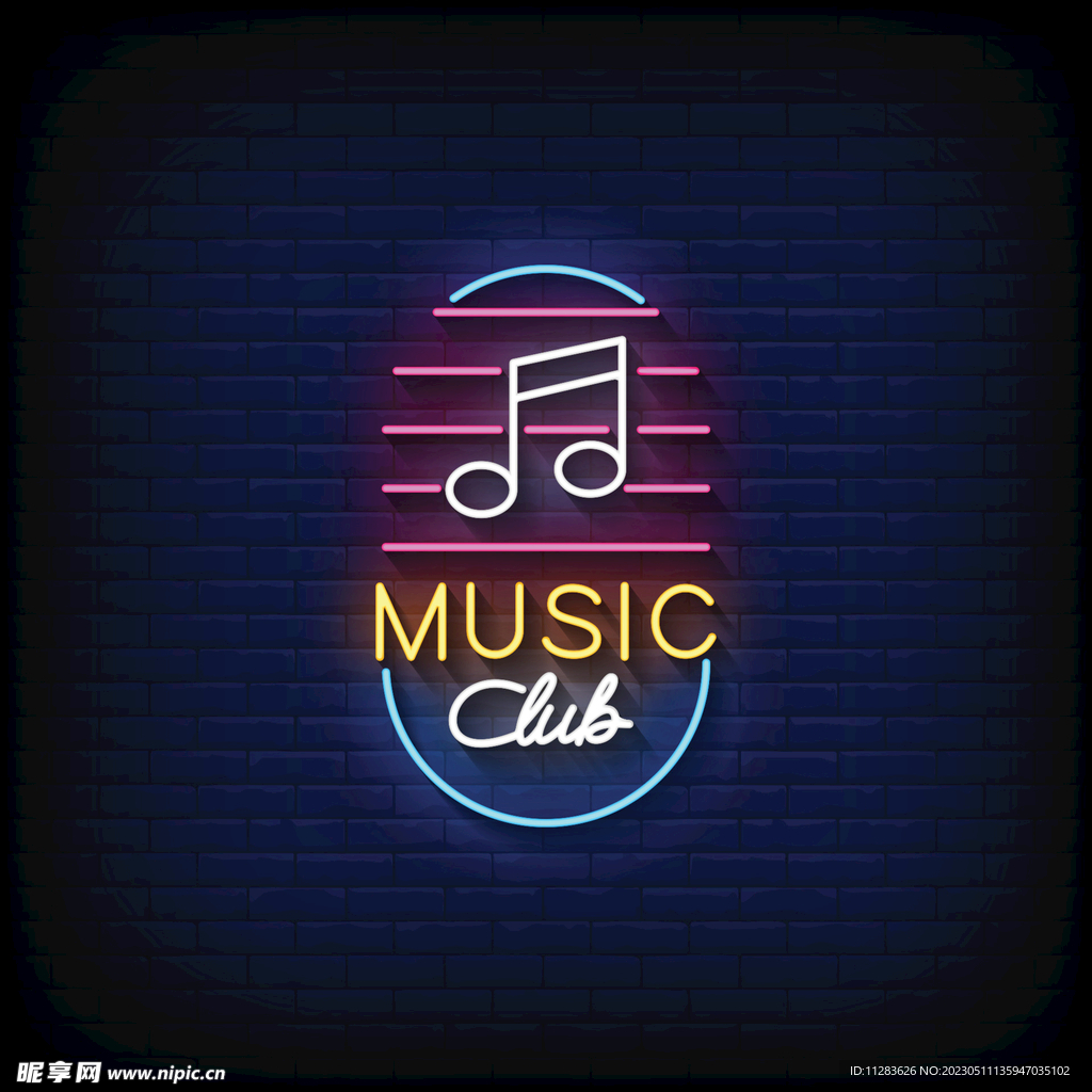 霓虹音乐图标