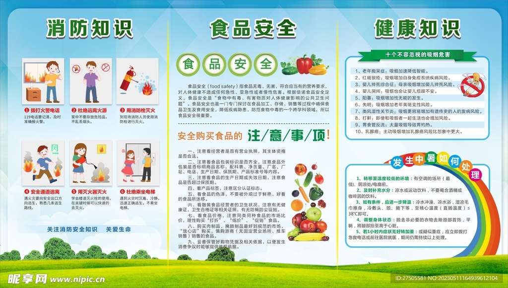 健康小常识食品安全消防安全