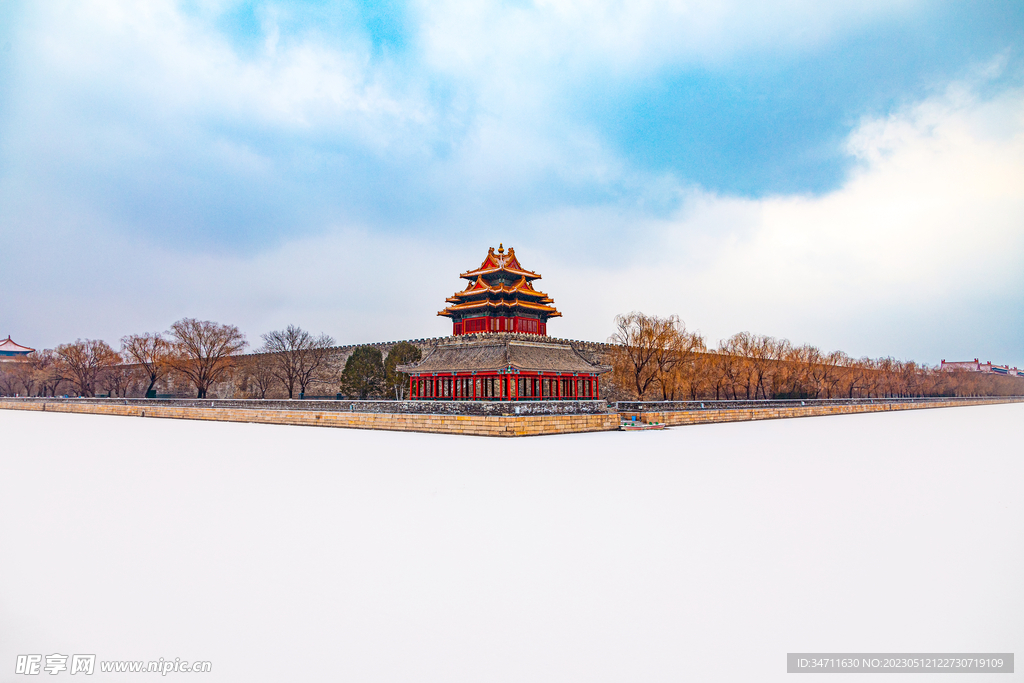 冬日里的故宫角楼