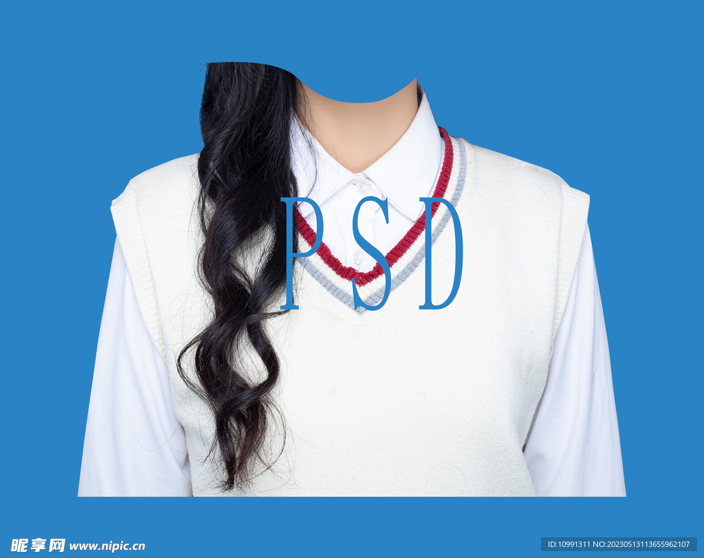 女证件照套装素材psd