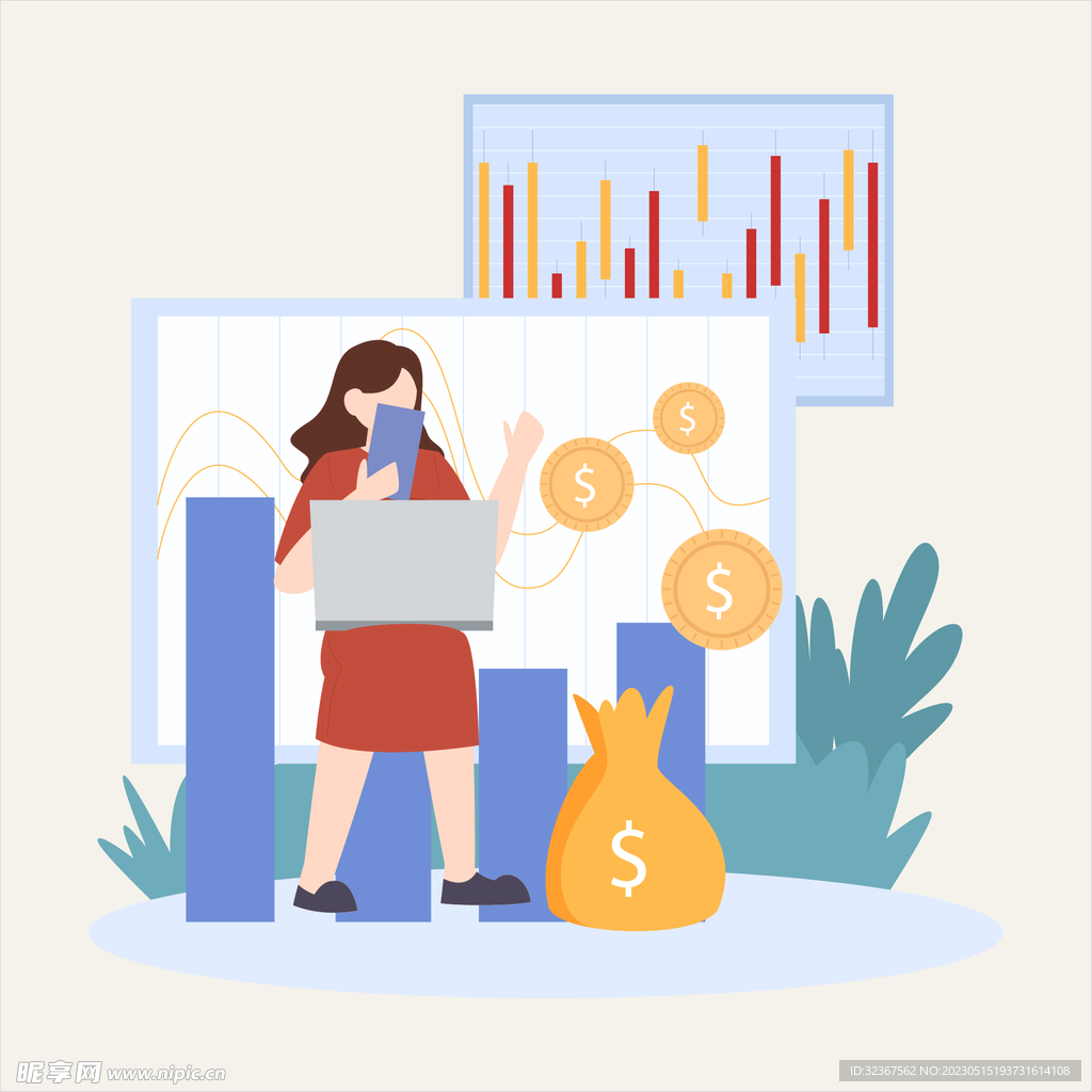 商务财务金融插画