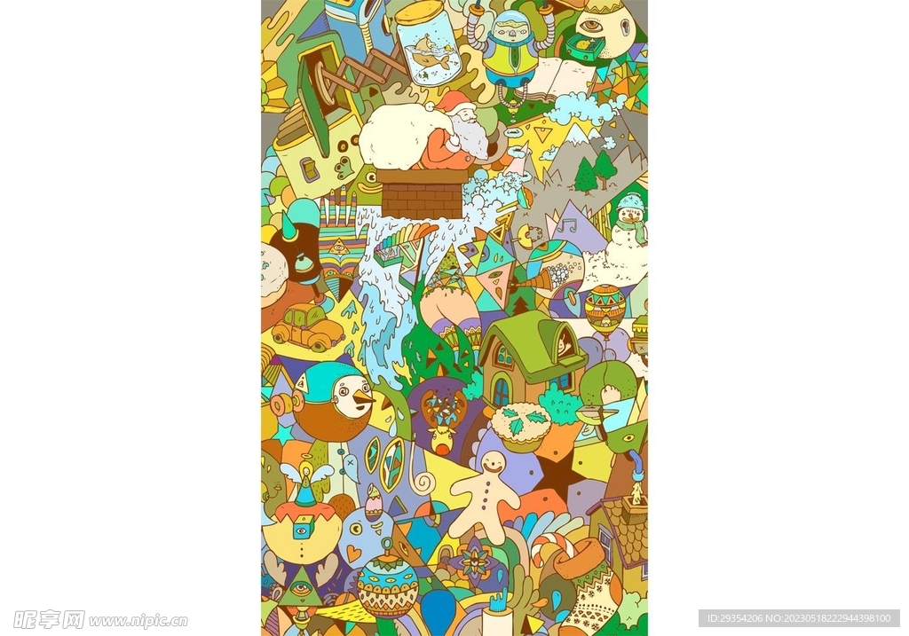 圣诞节插画图片