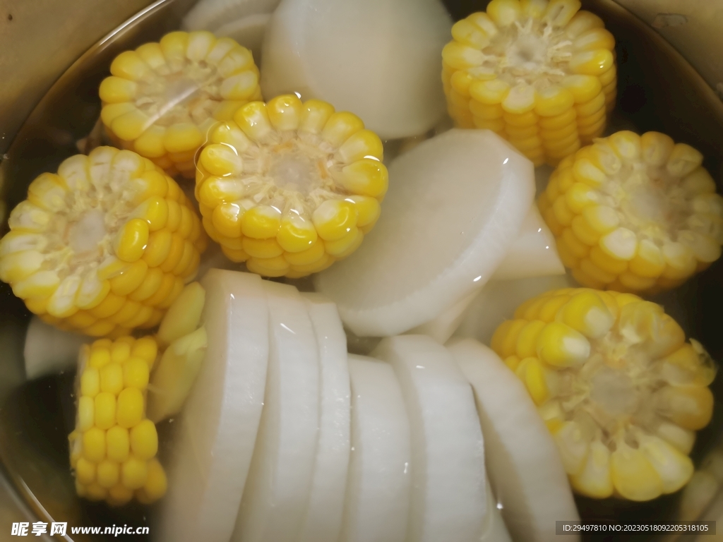 白萝卜玉米汤