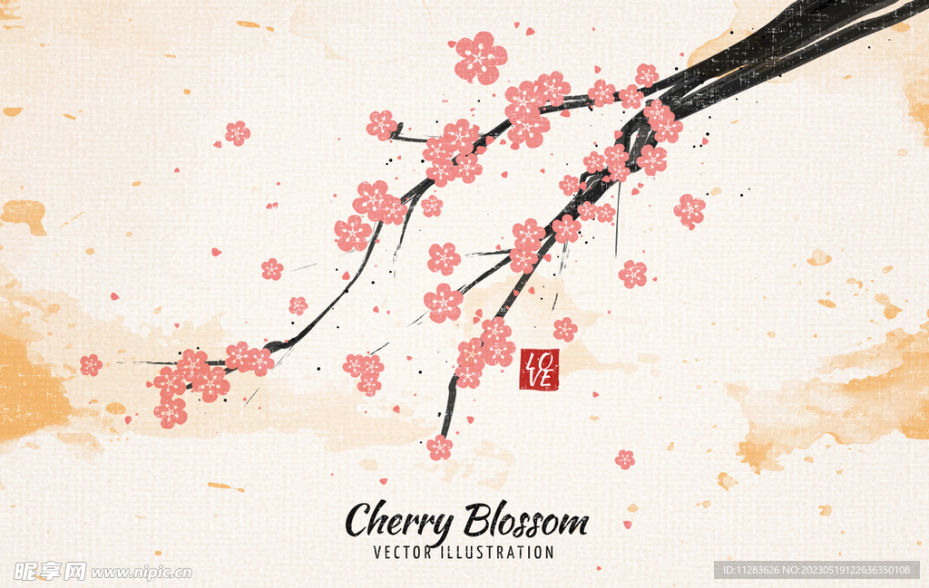 梅花插画