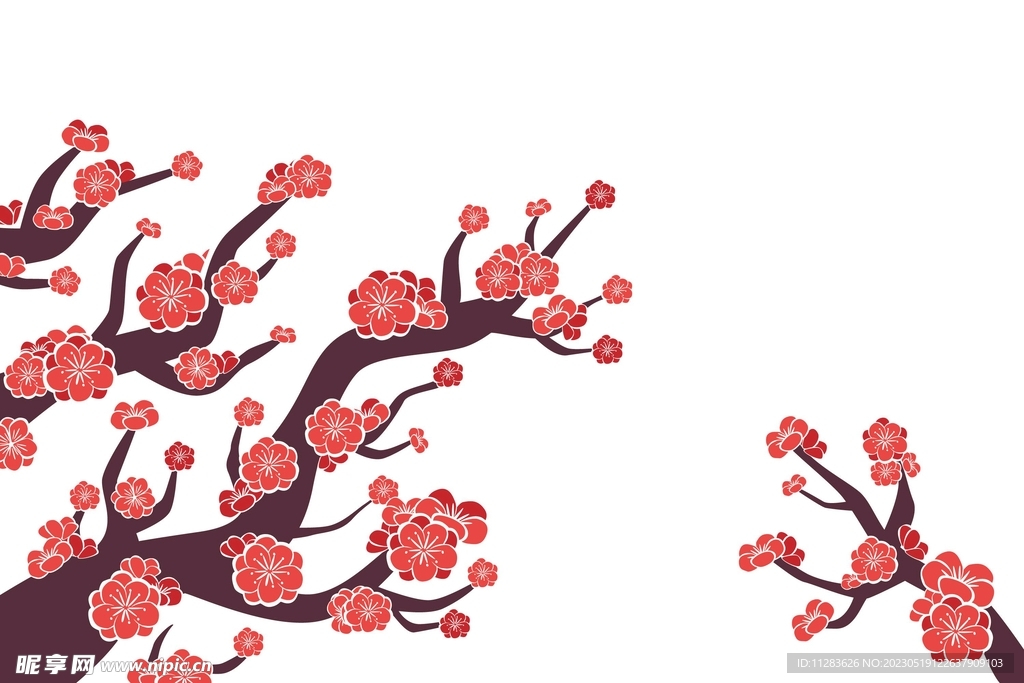 梅花插画