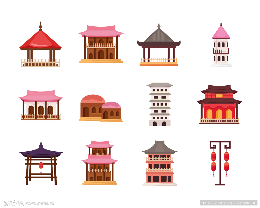 寺庙宝塔图标