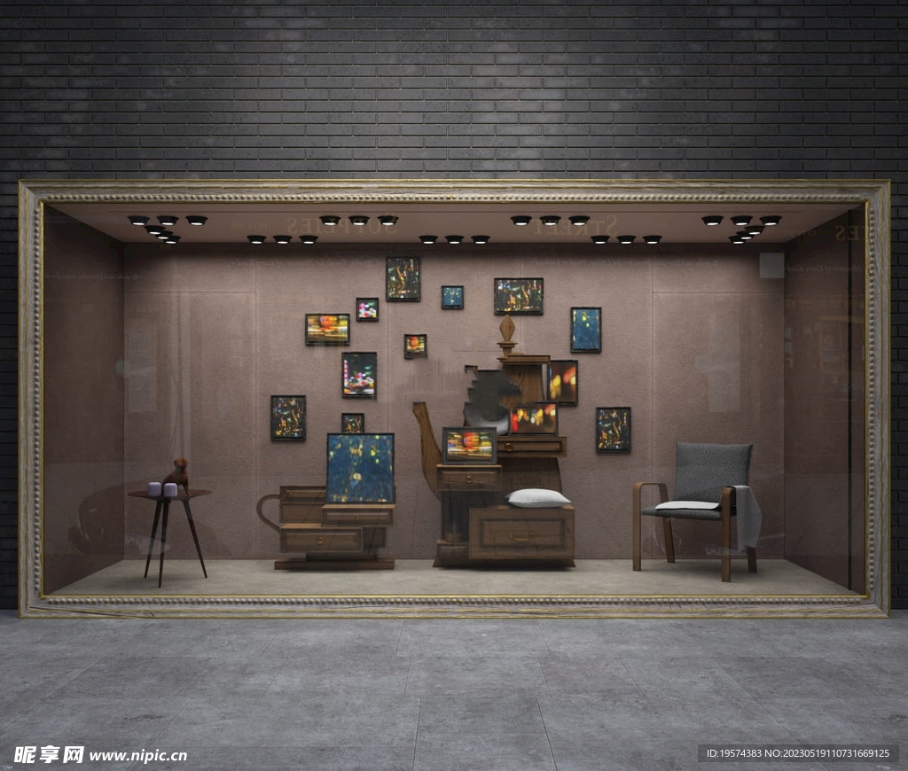 C4D模型 橱窗  