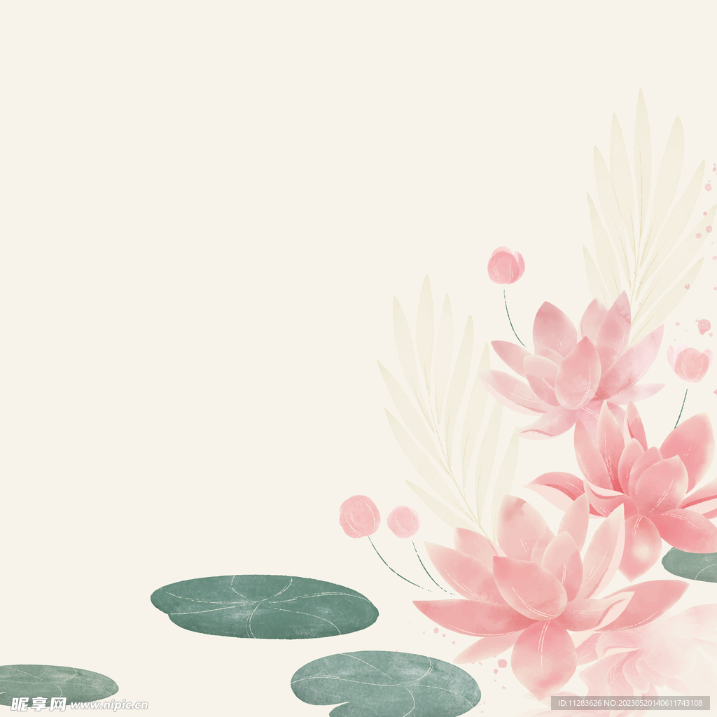 水彩鲜花背景