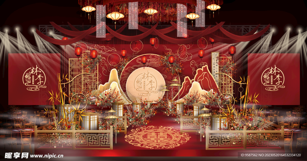 新中式婚礼效果图