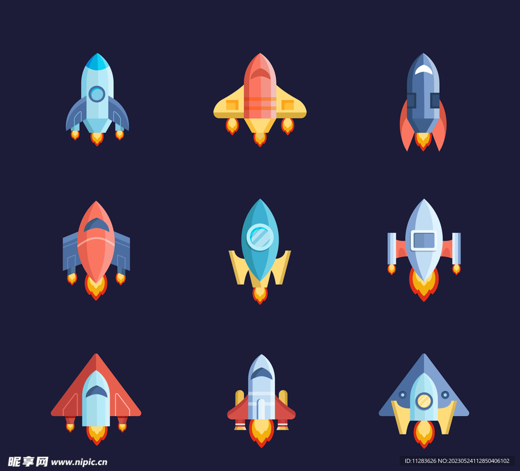 卡通宇宙飞船