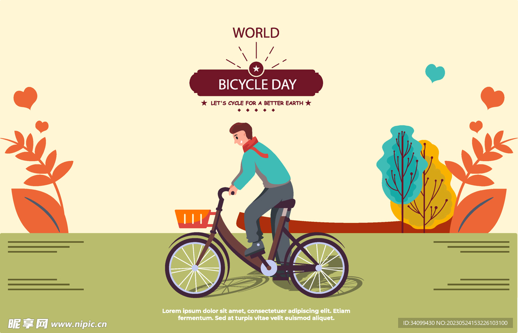 世界自行车日素材