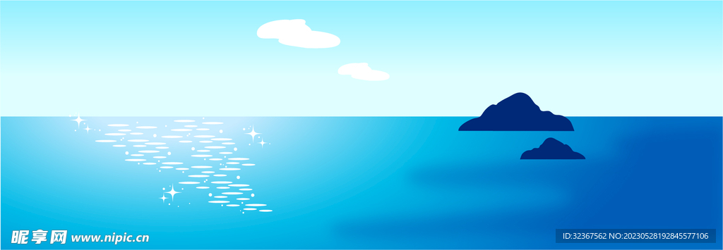 海边矢量背景 