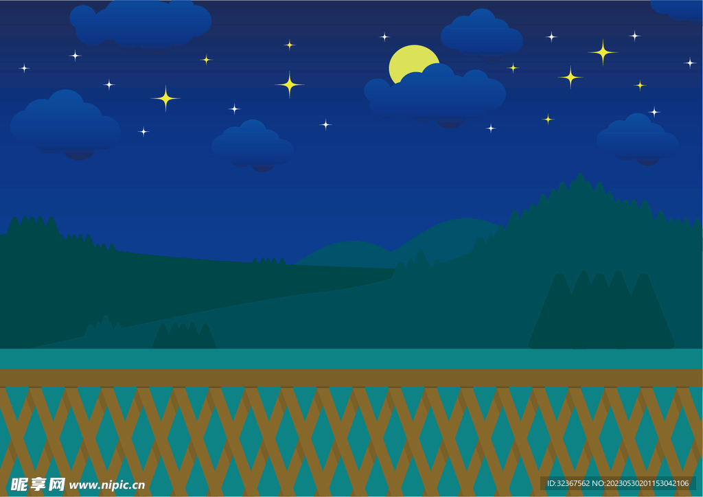 夜晚景观风景