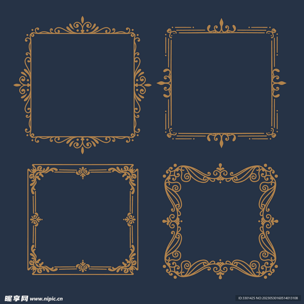 装饰艺术相框矢量素材
