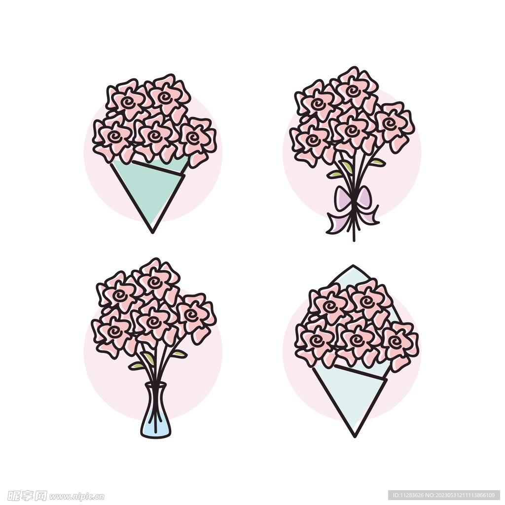 卡通花束