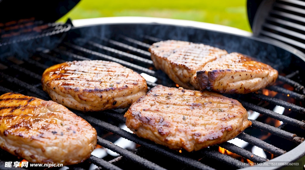 烤肉烧烤BBQ野餐牛排美食餐饮