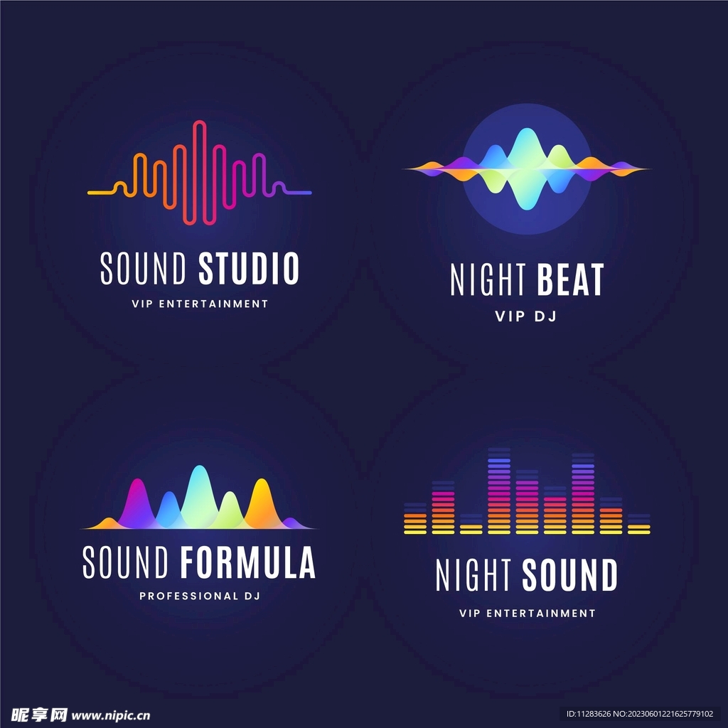 渐变声波图标