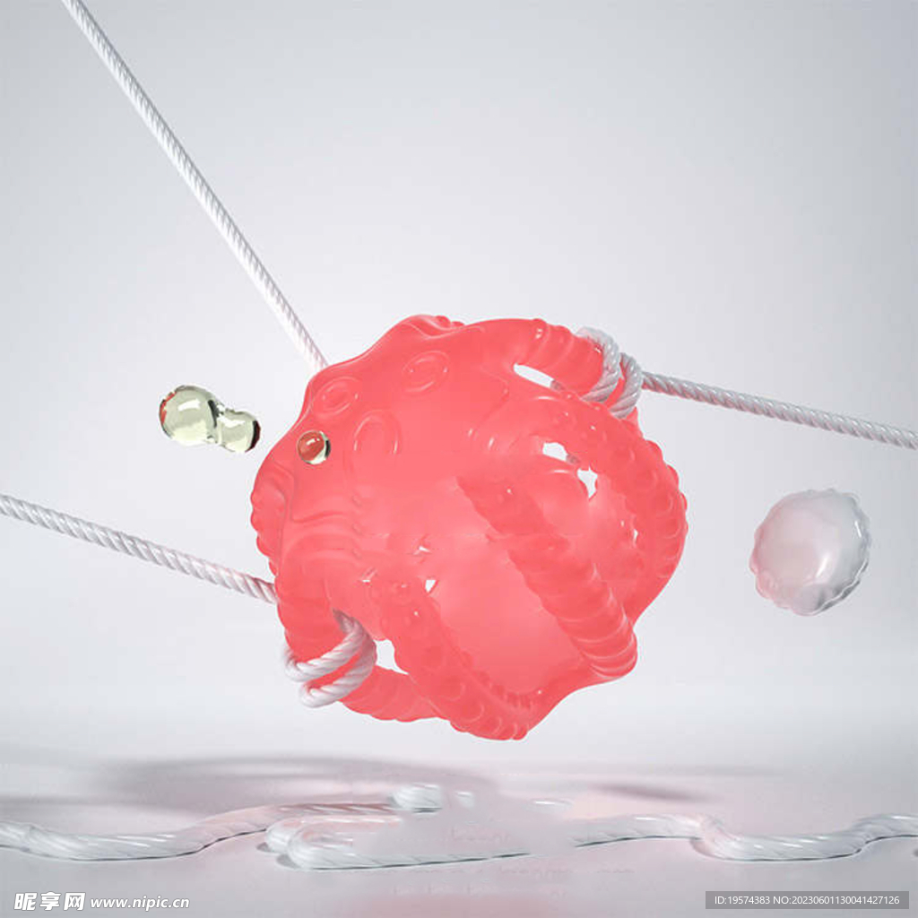 C4D模型狗玩具