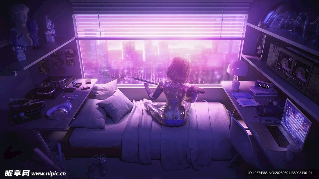 C4D模型女孩房间
