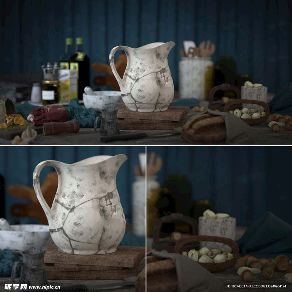 C4D模型 花瓶静物