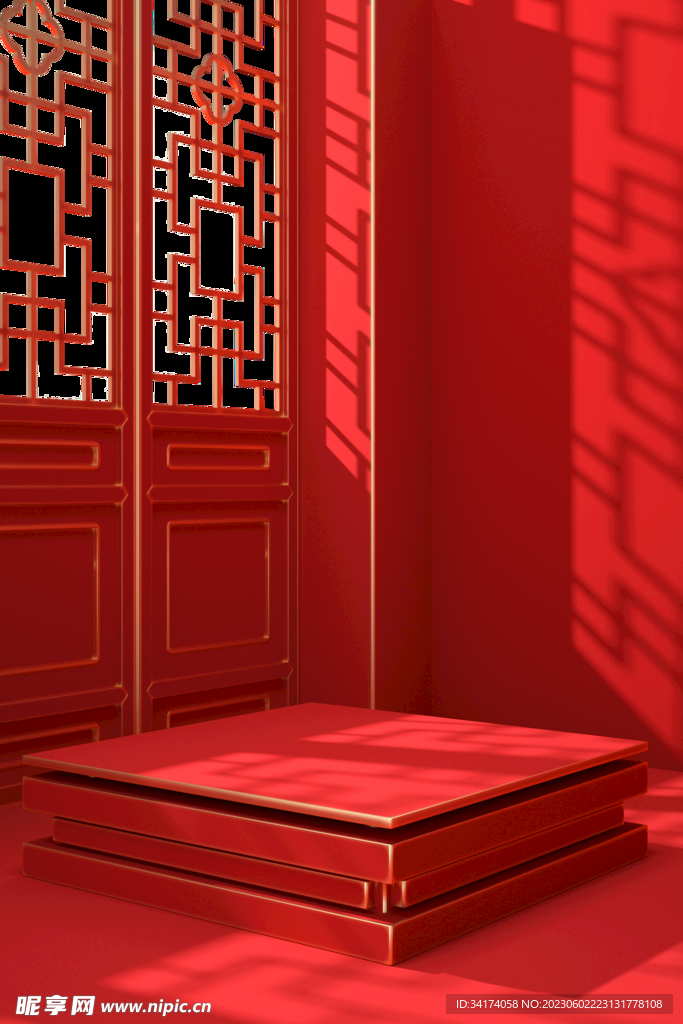 红色背景