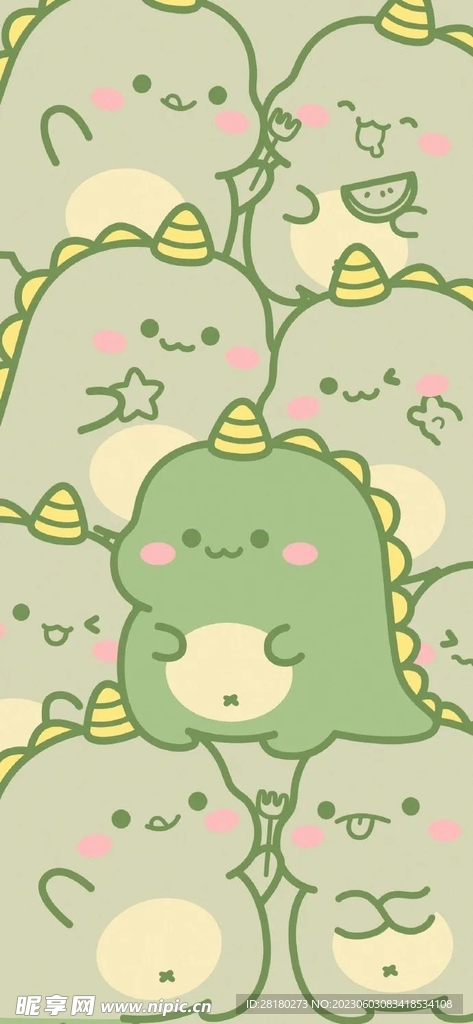 可爱卡通小恐龙