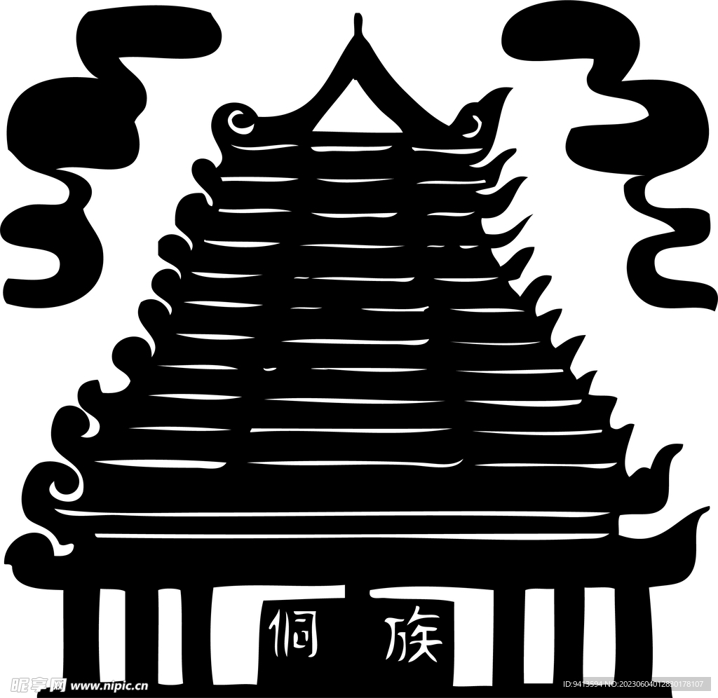 侗族图腾剪纸