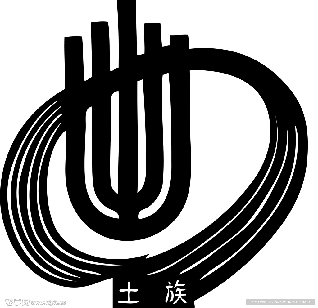 土族图腾剪纸
