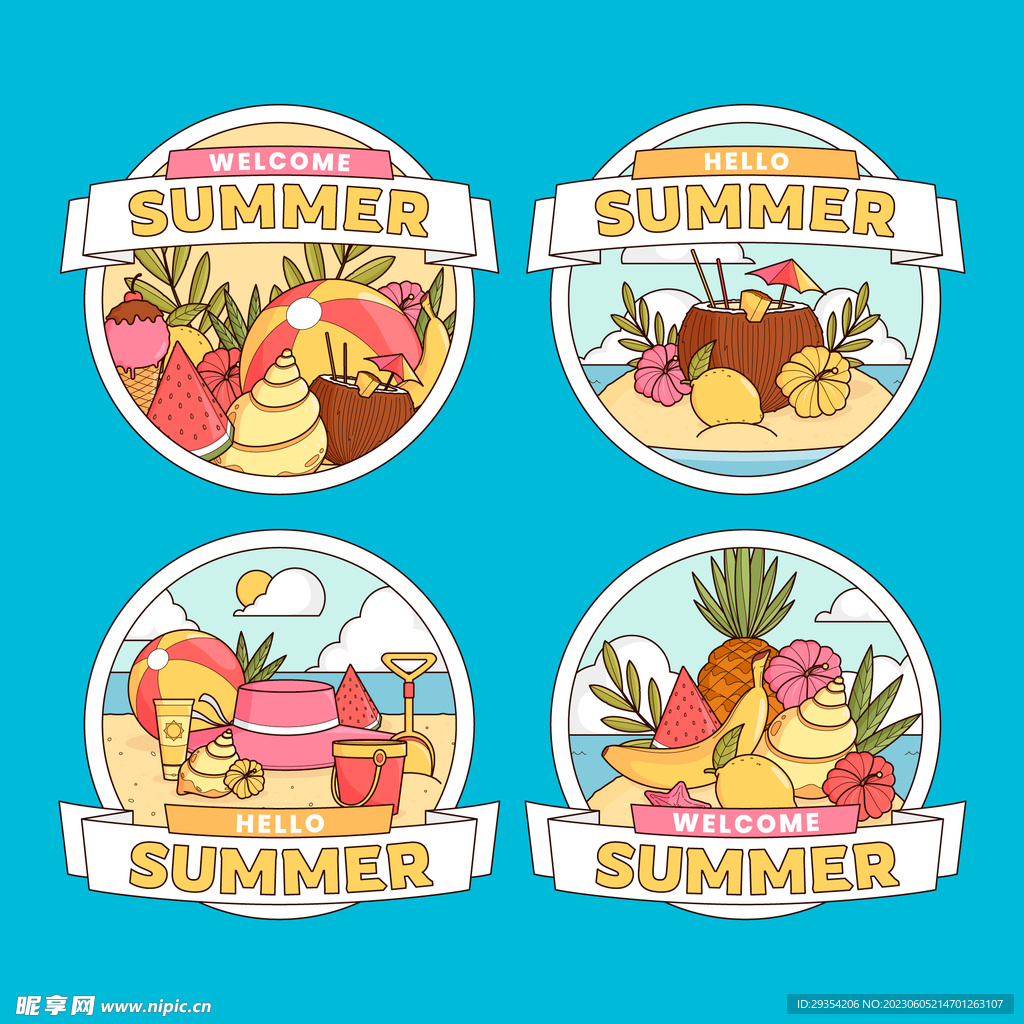 夏日元素图片