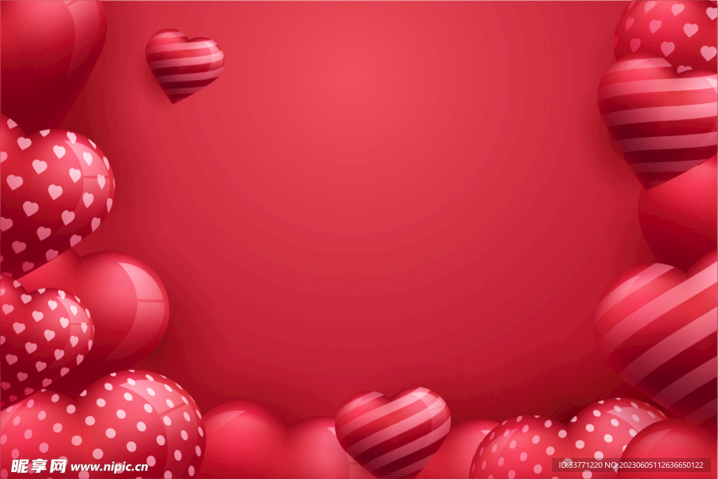 红色爱心背景