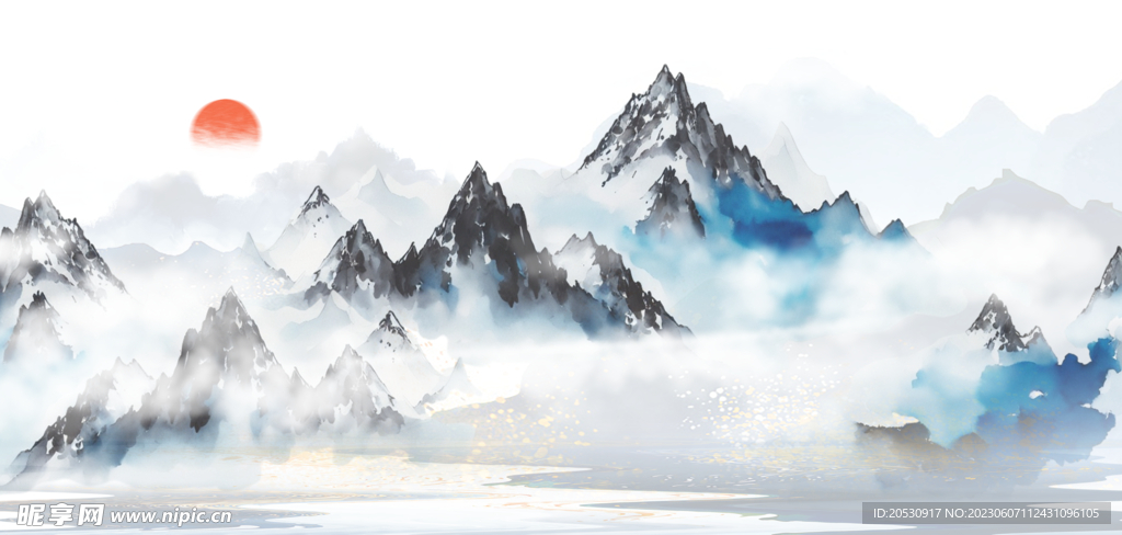 中国风水墨背景