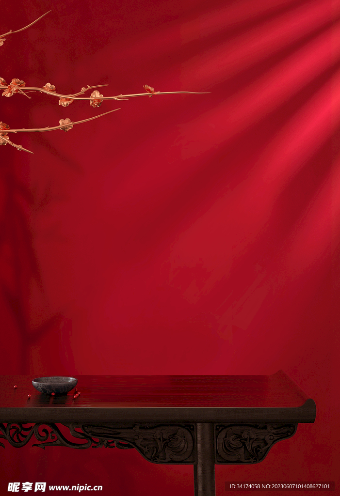 红色背景