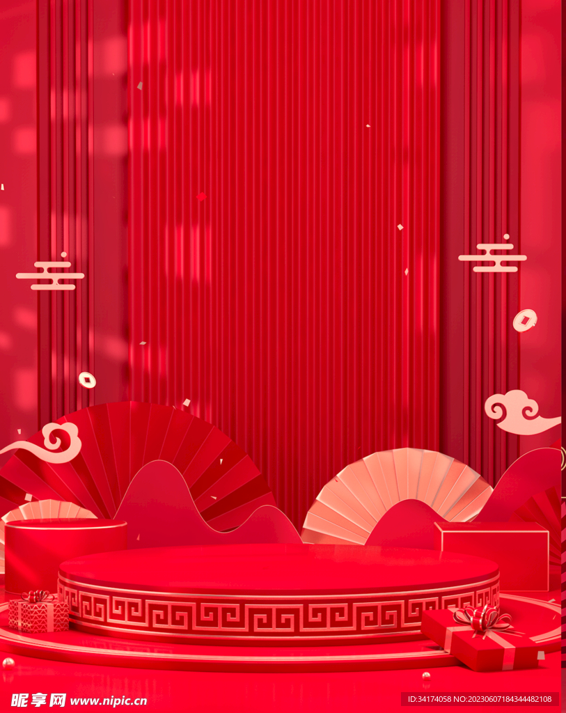 红色背景