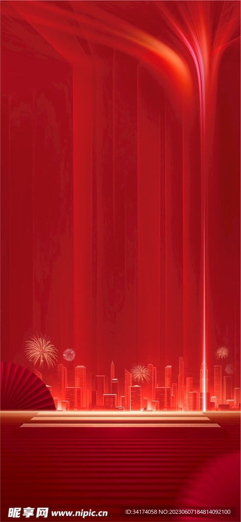 红色背景